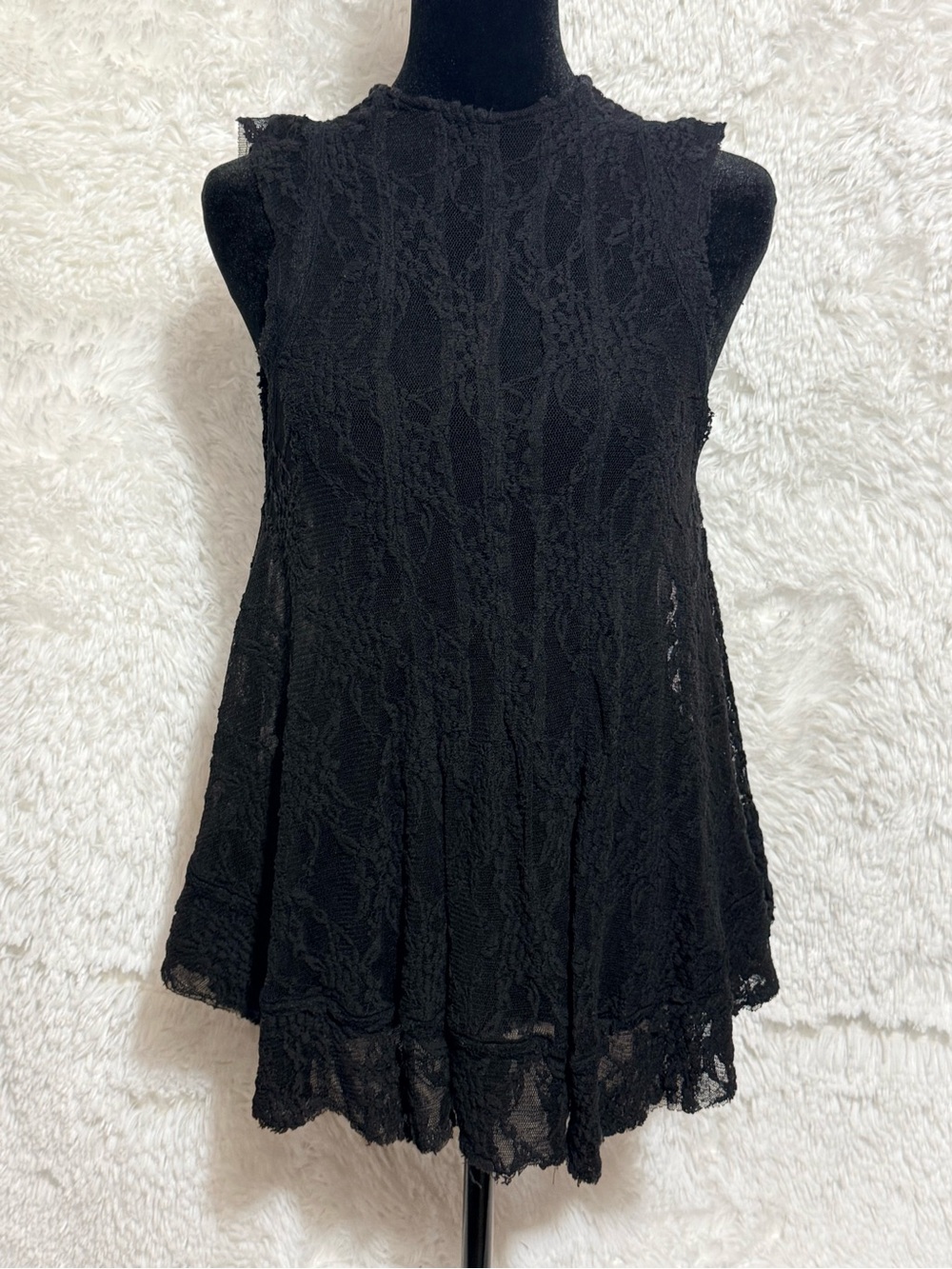 Free People Sheer Lace Boho Swing Top